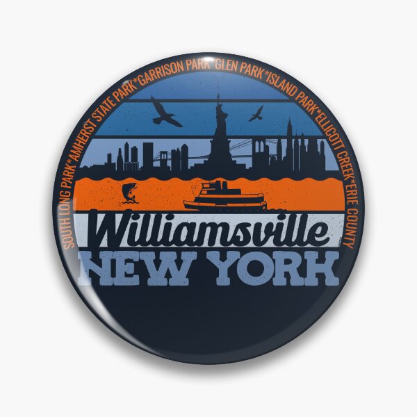 Item preview, Williamsville New York Sunset Retro Vintage Local Pride Logo designed and sold by CRHPOD20.
