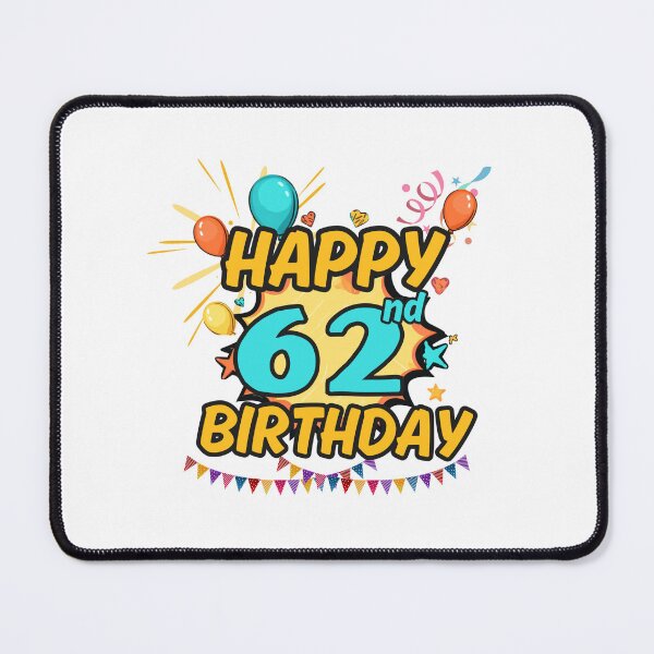 Item preview, Happy 62nd Birthday Fun Design designed and sold by variant designer.