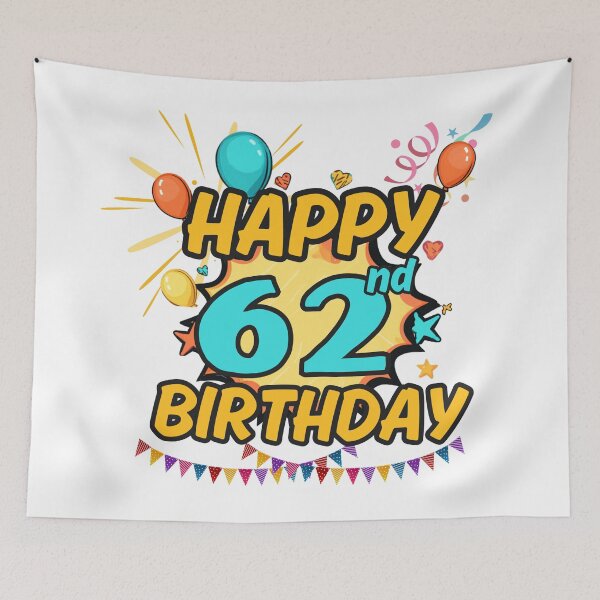 Item preview, Happy 62nd Birthday Fun Design designed and sold by variant designer.