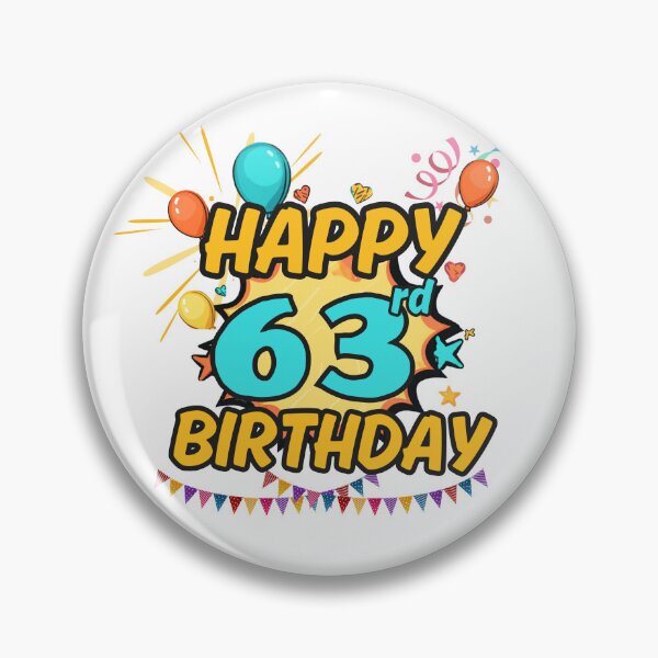 Item preview, Happy 63rd Birthday Party Design designed and sold by variant designer.