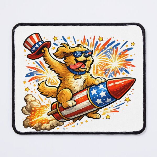 Item preview, Rocket Dog Fourth of July designed and sold by PatiImagination.