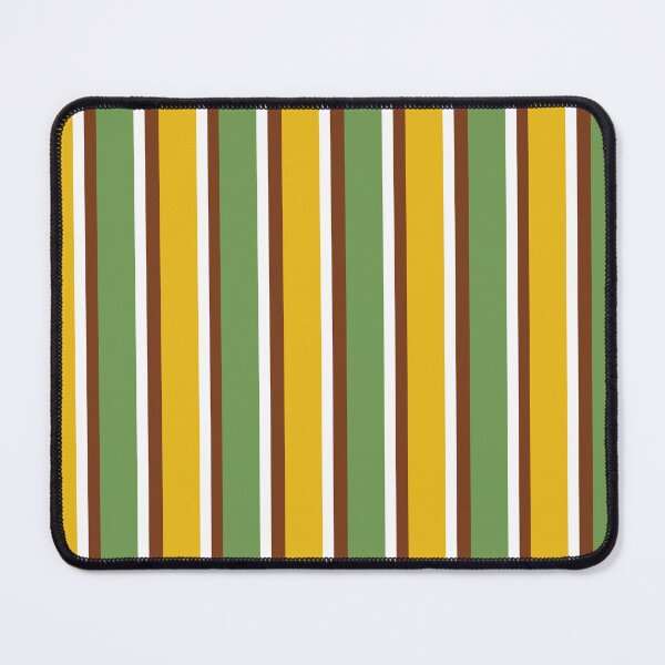 Item preview, Green and Yellow with Brown and White Stripes Pattern designed and sold by OneThreeSix.