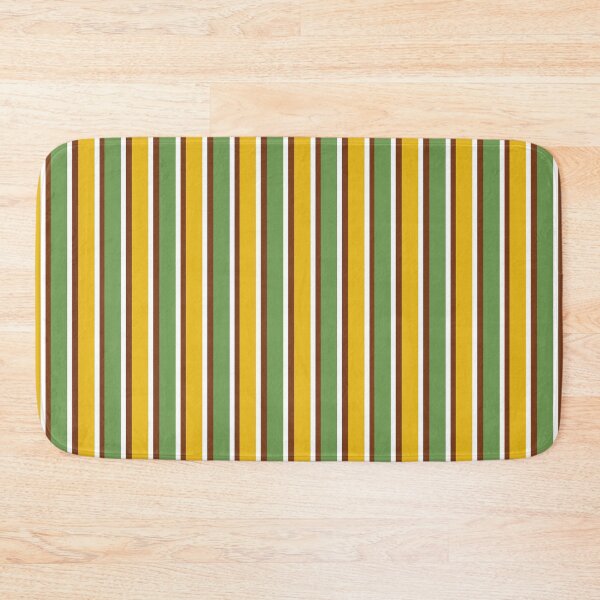 Item preview, Green and Yellow with Brown and White Stripes Pattern designed and sold by OneThreeSix.