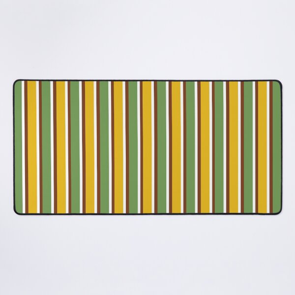 Item preview, Green and Yellow with Brown and White Stripes Pattern designed and sold by OneThreeSix.
