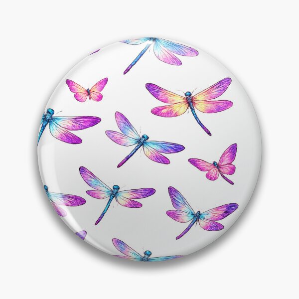 Item preview, Neon Dragonfly Dreams Clipart Bundle, Iridescent Pink Blue Insect PNG Set, Fantasy Dragonfly Watercolor Artwork designed and sold by Hookesmode.