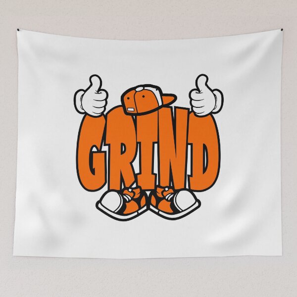 Item preview, Grind – Motivational street lettering cartoon Character designed and sold by NFTWords.
