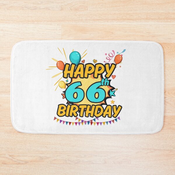 Item preview, Happy 66th Birthday Fun Design designed and sold by variant designer.