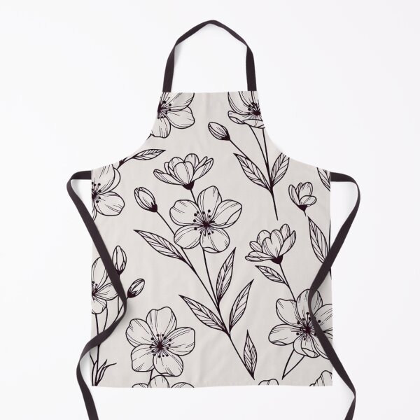 Item preview, Hand-Drawn Black and White Floral designed and sold by IntelliMindDesigns.