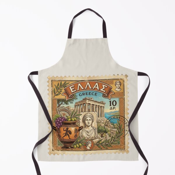 Item preview, Vintage Greece Postage Stamp Art – Parthenon, Ancient Greek Culture & Mediterranean Travel Design designed and sold by Timeless Decor.