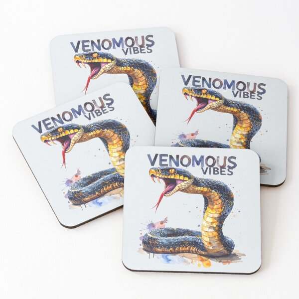 Item preview, Venomous vibes, poisonous snake designed and sold by LiskoDesign.