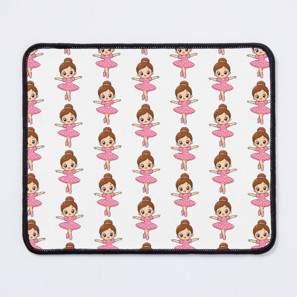 Item preview, Cute Chibi Ballerina Girl Dancing Pink Polka Dot Tutu designed and sold by Shape Snip Studio.