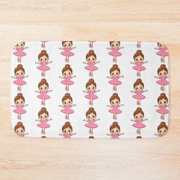 Item preview, Cute Chibi Ballerina Girl Dancing Pink Polka Dot Tutu designed and sold by Shape Snip Studio.