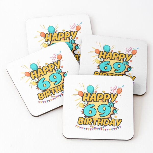 Item preview, Happy 69th Birthday Fun Design designed and sold by variant designer.