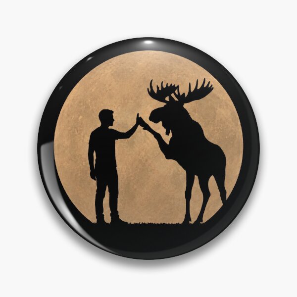 Item preview, Funny Moose Fathers Day Full Moon Mom Dad Kids designed and sold by FurryHavenPH.