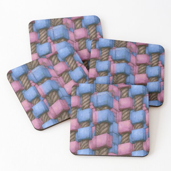 Item preview, Pastel Blue and Purple Cube Woven Texture designed and sold by Piotrek0001.