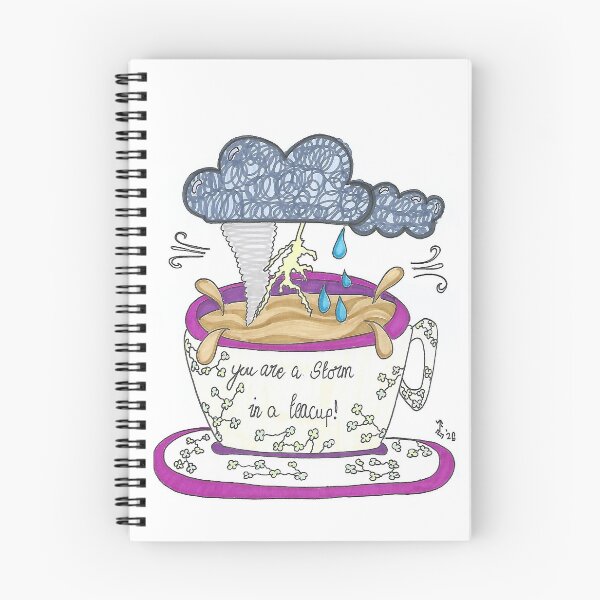 Item preview, Storm In A Teacup - Hand Drawn Weather Joke designed and sold by AJPrettyObscene.