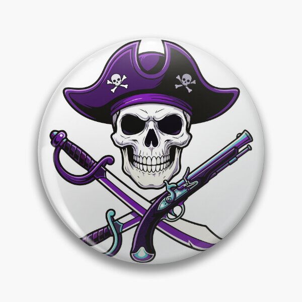 Item preview, Skull Captain: Purple Pirate Crest designed and sold by Creative Owlet.