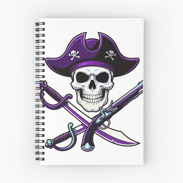 Item preview, Skull Captain: Purple Pirate Crest designed and sold by Creative Owlet.