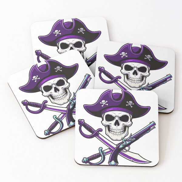 Item preview, Skull Captain: Purple Pirate Crest designed and sold by Creative Owlet.