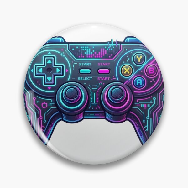 Item preview, Neon Cyber Gaming Controller designed and sold by UrbanVoid Studio.