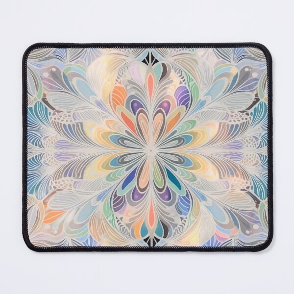 Item preview, Pastel Floral Kaleidoscope Mandala designed and sold by IntelliMindDesigns.