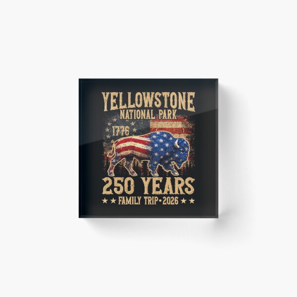 Item preview, Yellowstone National Park 250 Years Family Trip Bison designed and sold by elongatedjazz.