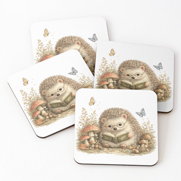 Item preview, Cute Reading Hedgehog – Whimsical Book Lover Art designed and sold by Clothes With Smiling Animals Walt Gral.