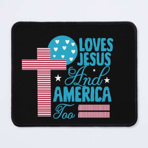 Item preview, Loves Jesus And America Too Christian Patriotic designed and sold by Abibless1998.