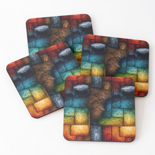 Item preview, Thick Woven Yarn Texture Colorful Blocks designed and sold by Piotrek0001.