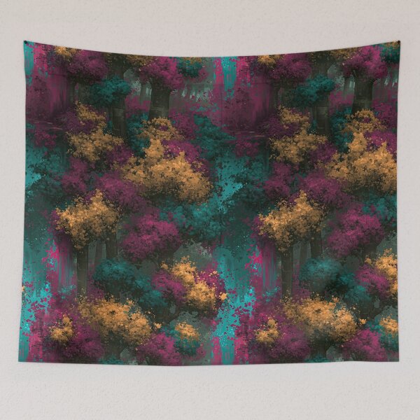 Item preview, Autumn Colors Abstract Painterly Forest designed and sold by Piotrek0001.