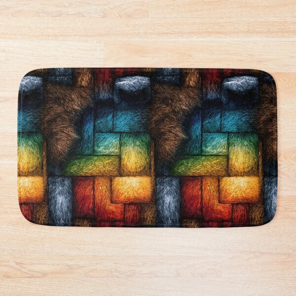 Item preview, Thick Woven Yarn Texture Colorful Blocks designed and sold by Piotrek0001.
