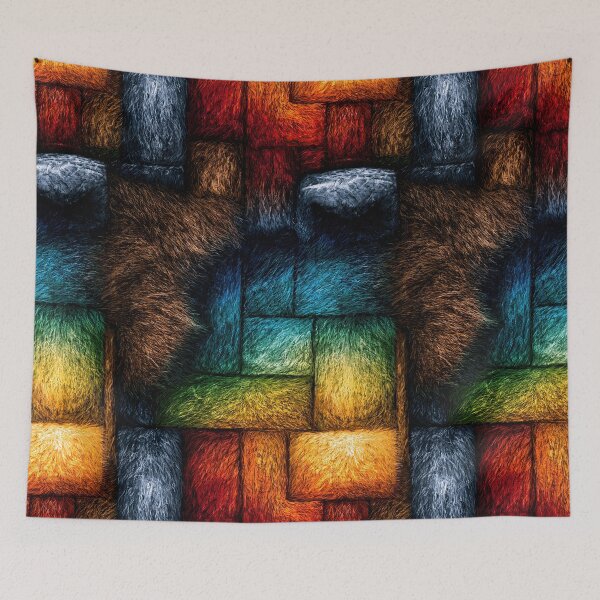 Item preview, Thick Woven Yarn Texture Colorful Blocks designed and sold by Piotrek0001.