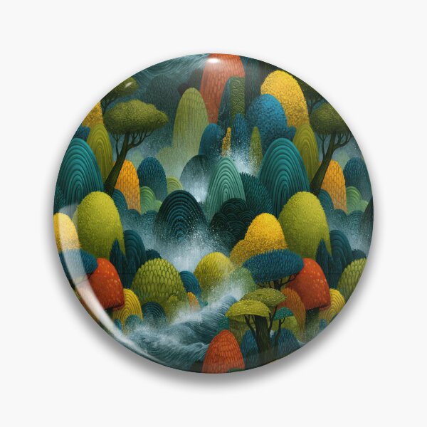 Item preview, Stylized Colorful Trees and Hills Landscape designed and sold by Piotrek0001.