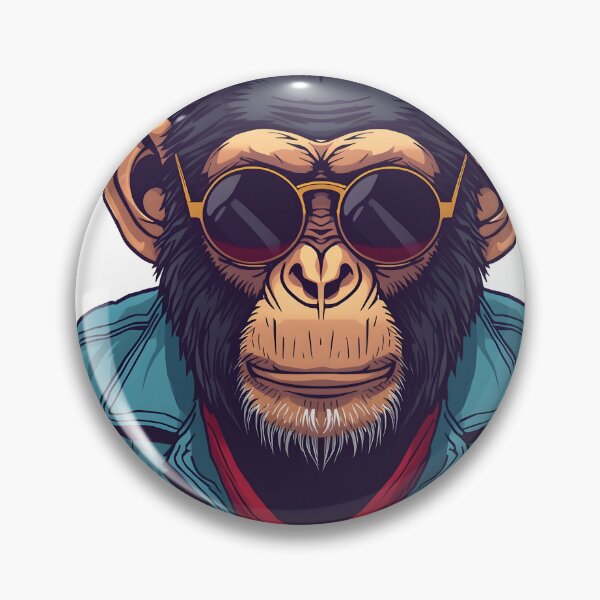 Item preview, Cool Chimp with Sunglasses — Streetwear Monkey Art designed and sold by Luna-Flow.