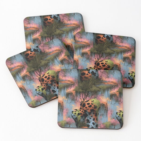 Item preview, Surreal Leopard Print Trees in Dark Forest designed and sold by Piotrek0001.