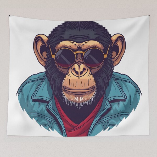 Item preview, Cool Chimp with Sunglasses — Streetwear Monkey Art designed and sold by Luna-Flow.