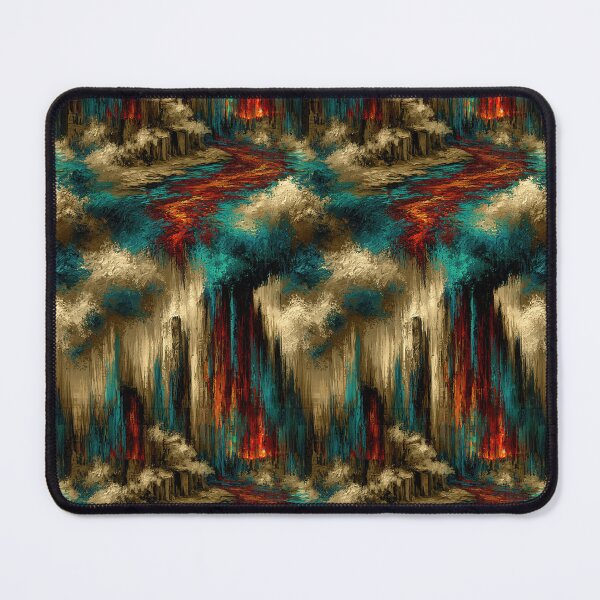 Item preview, Abstract Swirling Gold and Turquoise Paint designed and sold by Piotrek0001.