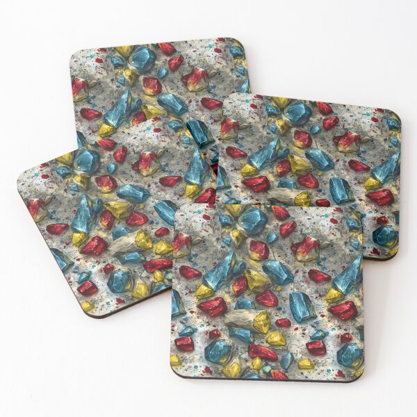 Item preview, Colorful Gems and Stones on Grey Texture designed and sold by Piotrek0001.