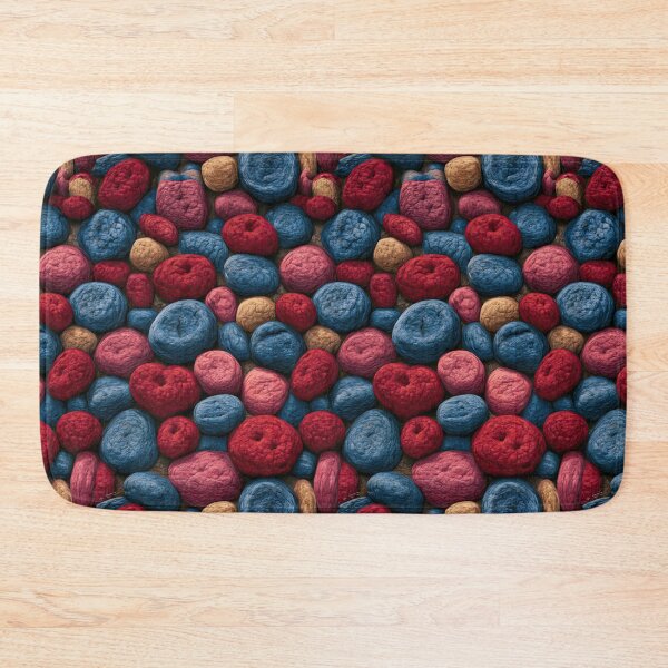 Item preview, Bright Red and Blue River Pebbles Pattern designed and sold by Piotrek0001.