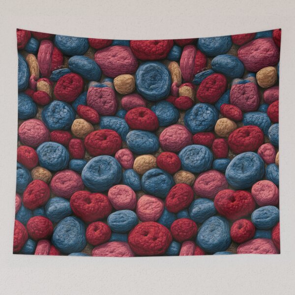 Item preview, Bright Red and Blue River Pebbles Pattern designed and sold by Piotrek0001.