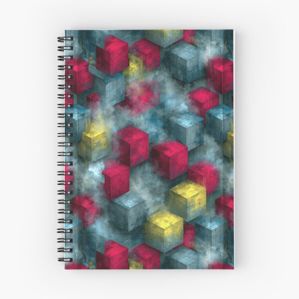 Item preview, Abstract Blue and Pink Geometric Cubes designed and sold by Piotrek0001.