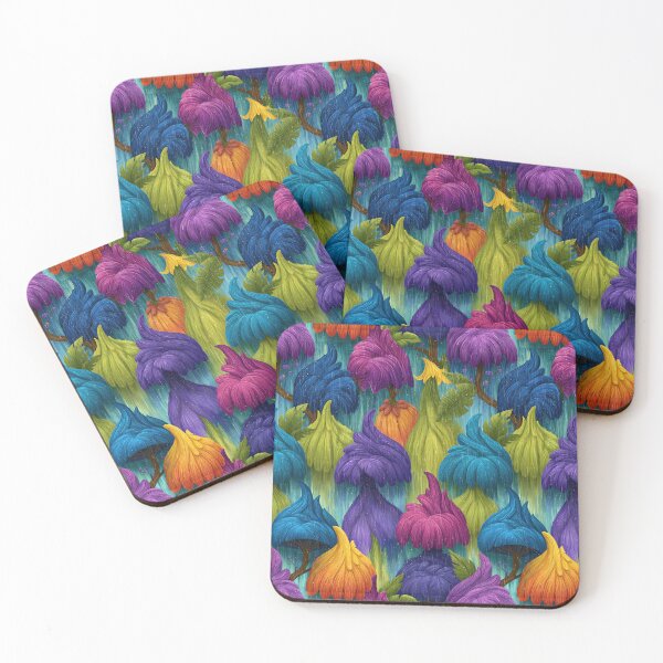 Item preview, Vibrant Colorful Woven Yarn Feather Pattern designed and sold by Piotrek0001.