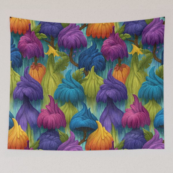 Item preview, Vibrant Colorful Woven Yarn Feather Pattern designed and sold by Piotrek0001.