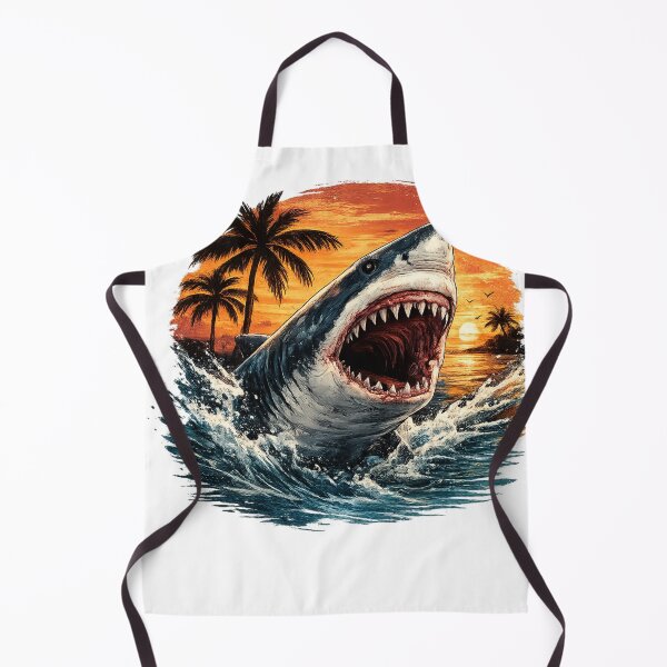 Item preview, Sunset Great White Shark Attack designed and sold by MCNovaStudio.