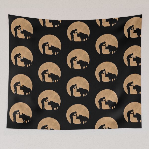 Item preview, Funny Rhinoceros Fathers Day Full Moon Mom Dad Kids designed and sold by FurryHavenPH.