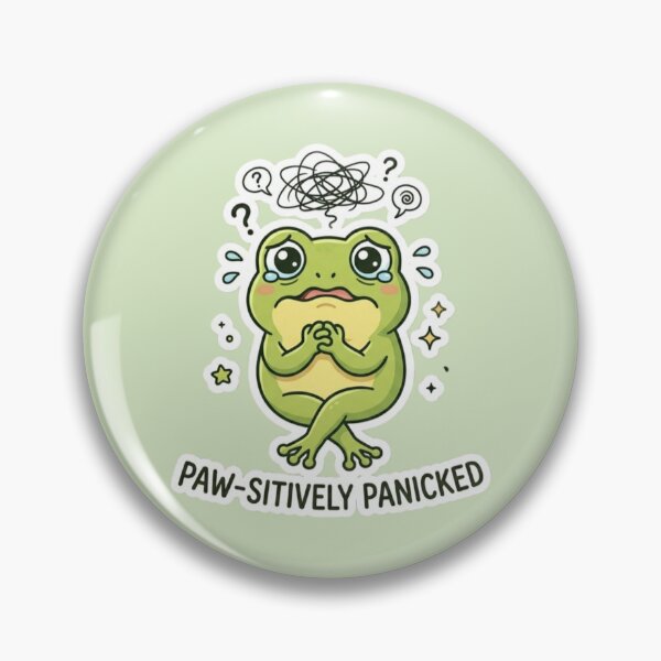Item preview, Paw-sitively Panicked – Overstimulated frog designed and sold by Safe Haven Pets.