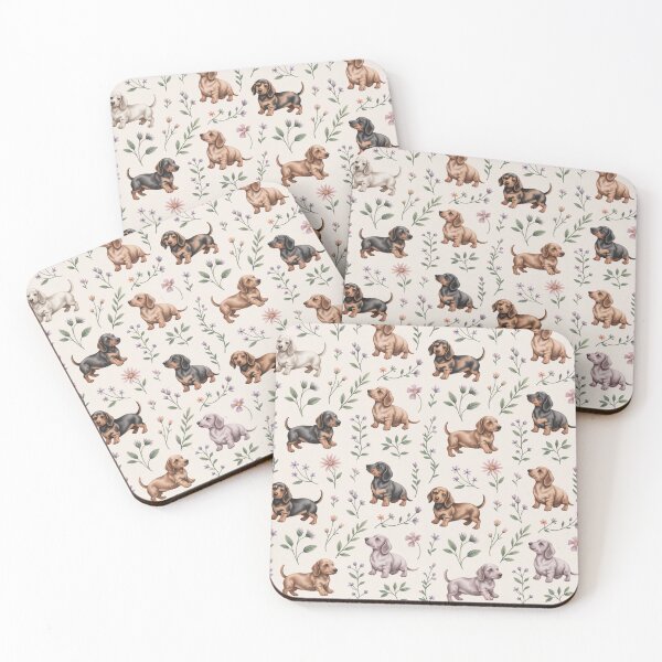 Item preview, Dachshund puppies, style cottadgecore designed and sold by elegantpaterns.