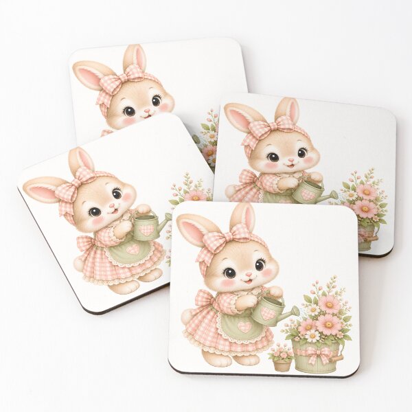 Item preview, Gardening Bunny Rabbit | Cute Kawaii Cottagecore Bunny | Floral Garden Lover Illustration designed and sold by looplandger.