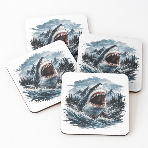 Item preview, Great White Shark Mountain Storm designed and sold by MCNovaStudio.