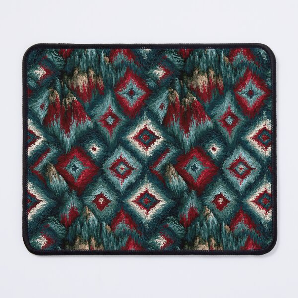 Item preview, Red and Blue Diamond Ikat Geometric Pattern designed and sold by Piotrek0001.
